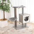Kitty kitty cratcher permainan sisal pasca kayu kayu kondo kayu kuat pohon kucing
